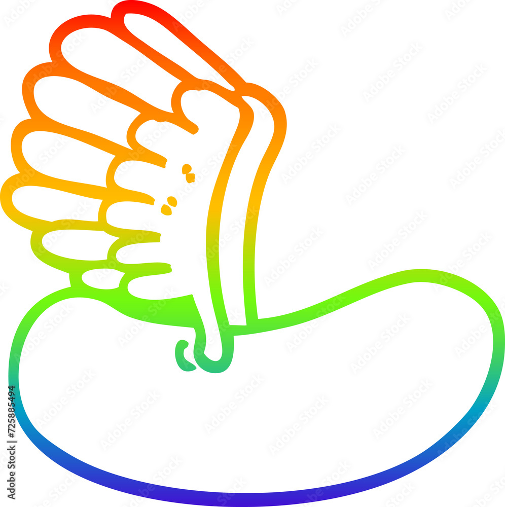 rainbow gradient line drawing cartoon flying sausage rainbow gradient line drawing cartoon flying sausage