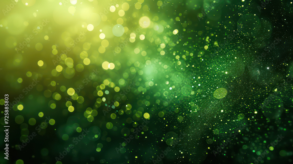 green luxury glitter and bokeh particles, green bokeh background, holiday festival background green luxury glitter and bokeh particles, green bokeh background, holiday festival background