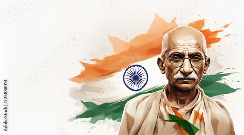 India Flag, Independence day, republic day and 15th August splash background illustration. Generative AI