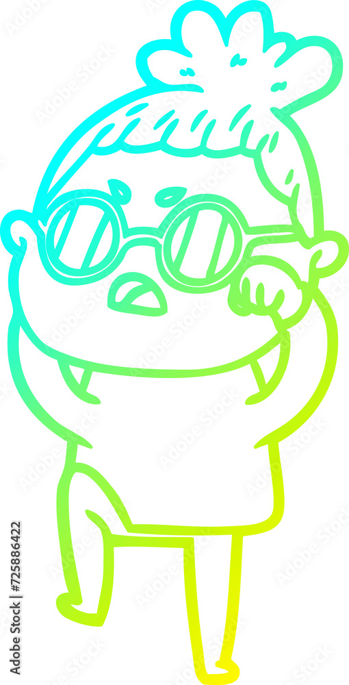 cold gradient line drawing cartoon annoyed woman cold gradient line drawing cartoon annoyed woman