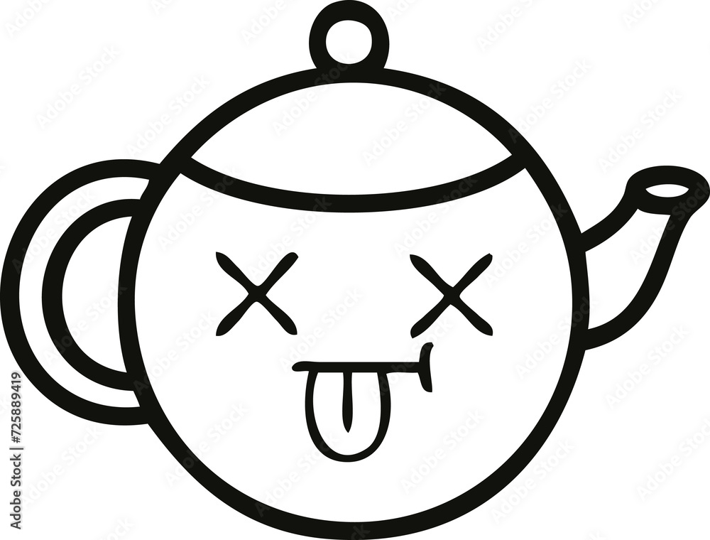 line drawing cartoon teapot line drawing cartoon teapot