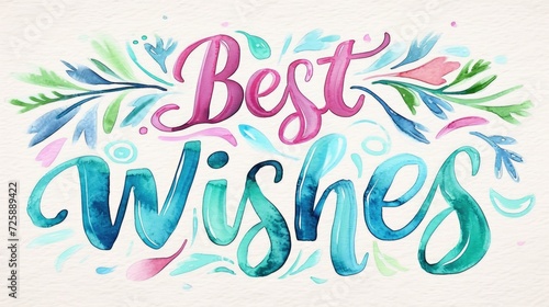 elegant and tender "Best wishes" lettering © Maryna