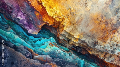 uranium deposits , close up macro view, natural beauty of these geological formations. © Maryna