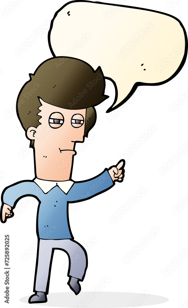 cartoon man accusing with speech bubble cartoon man accusing with speech bubble