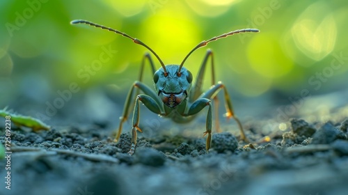 Ant Foraging on Autumn Forest Floor © ArtCookStudio