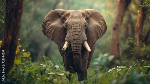 Gentle Giant. African Elephant in the Wild