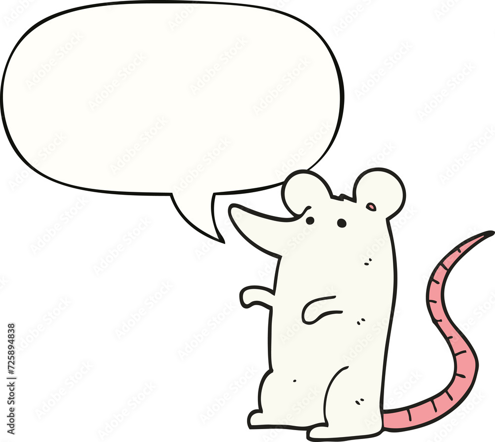cartoon rat and speech bubble cartoon rat and speech bubble