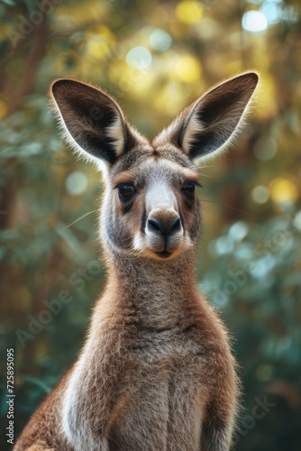 Curious Kangaroo in Natural Habitat © ArtCookStudio