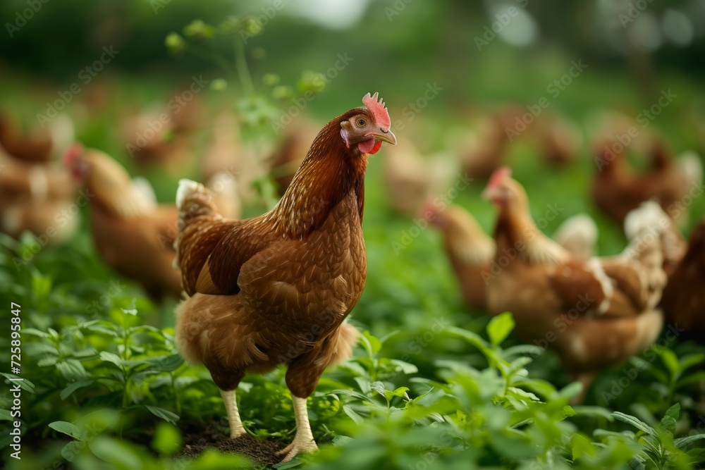 Fototapeta premium chicken farm industry ,snapshot asthetic