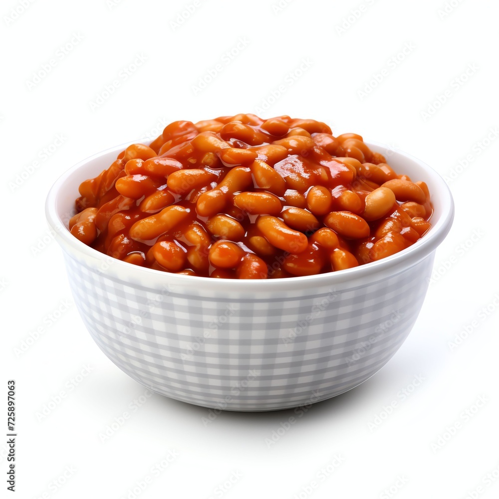 a baked beans, studio light , isolated on white background a baked beans, studio light , isolated on white background