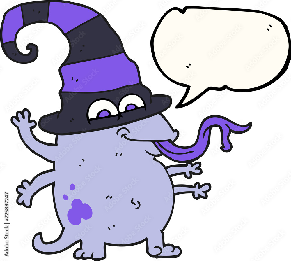 speech bubble cartoon halloween alien