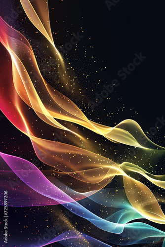 Abstract light speed motion effect. Gold color spiral glow effect.