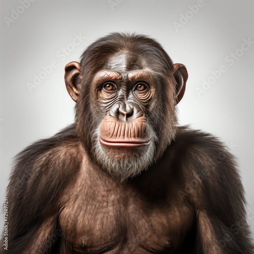 a ape, studio light , isolated on white background © singgih