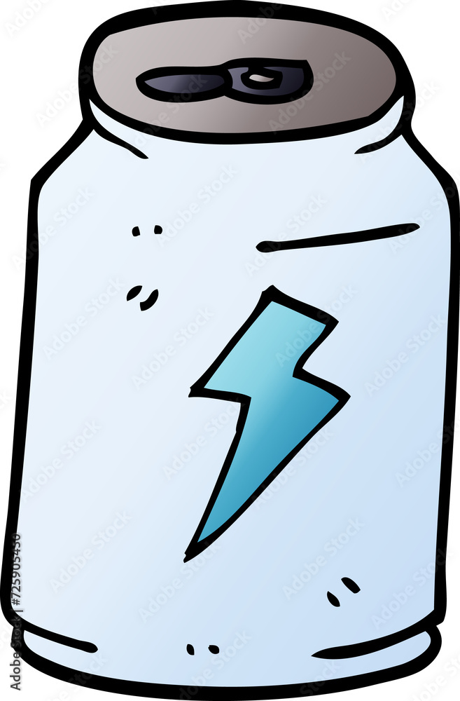 cartoon doodle can of energy drink cartoon doodle can of energy drink