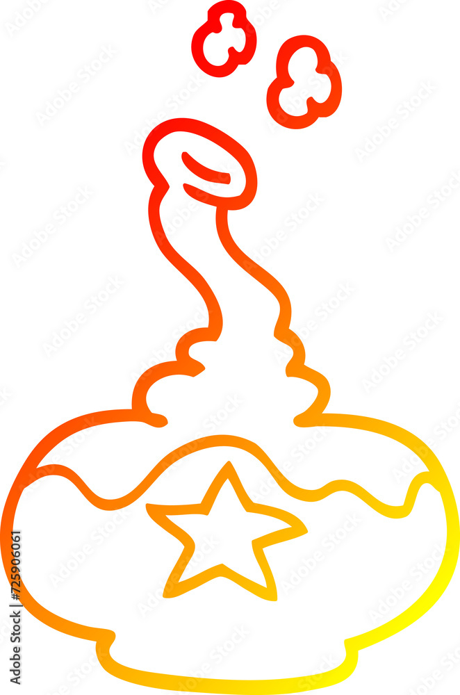 Obraz premium warm gradient line drawing cartoon potion