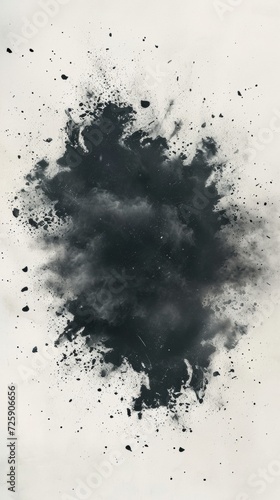 A Black and White Illustration of a Cloud of Smoke
