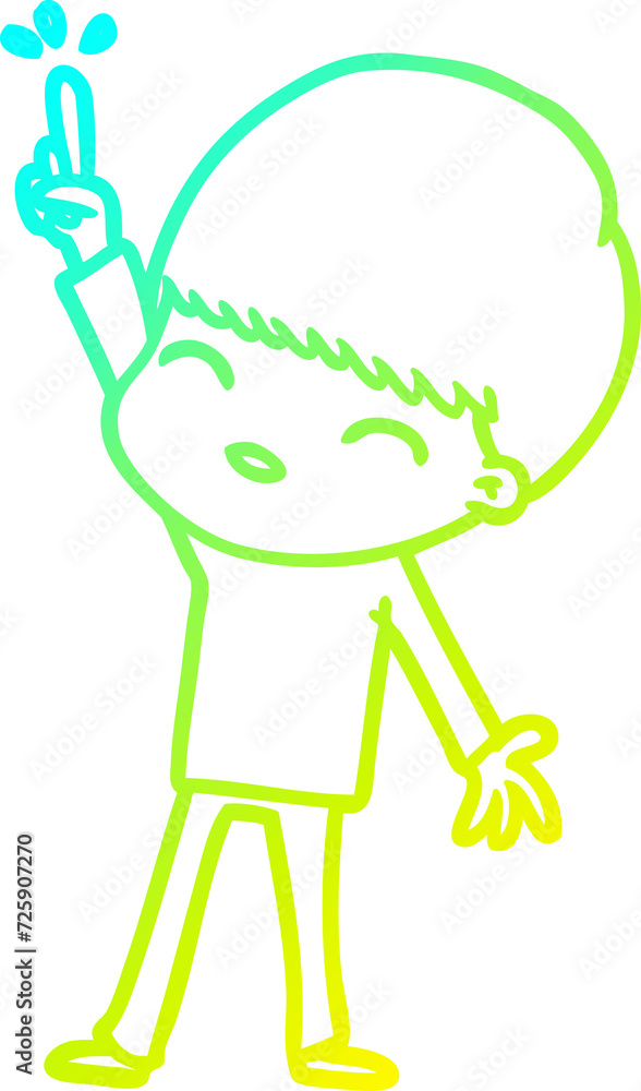 cold gradient line drawing happy cartoon boy cold gradient line drawing happy cartoon boy