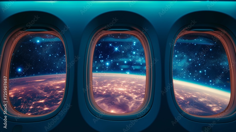 A View of the Earth Through an Airplane Window