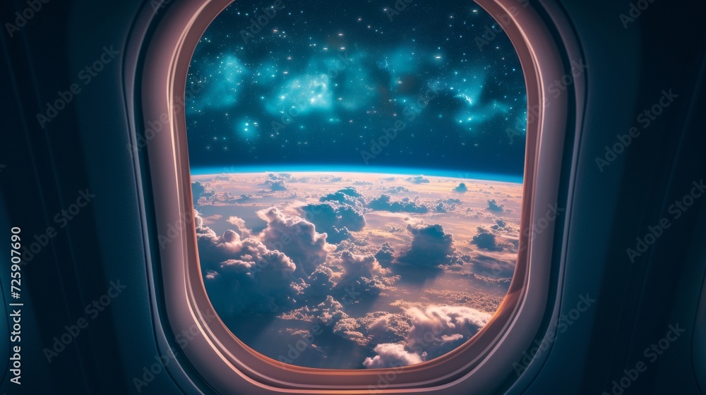 A View of the Clouds From an Airplane Window