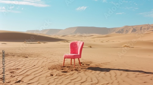A Pink Chair in the Desert