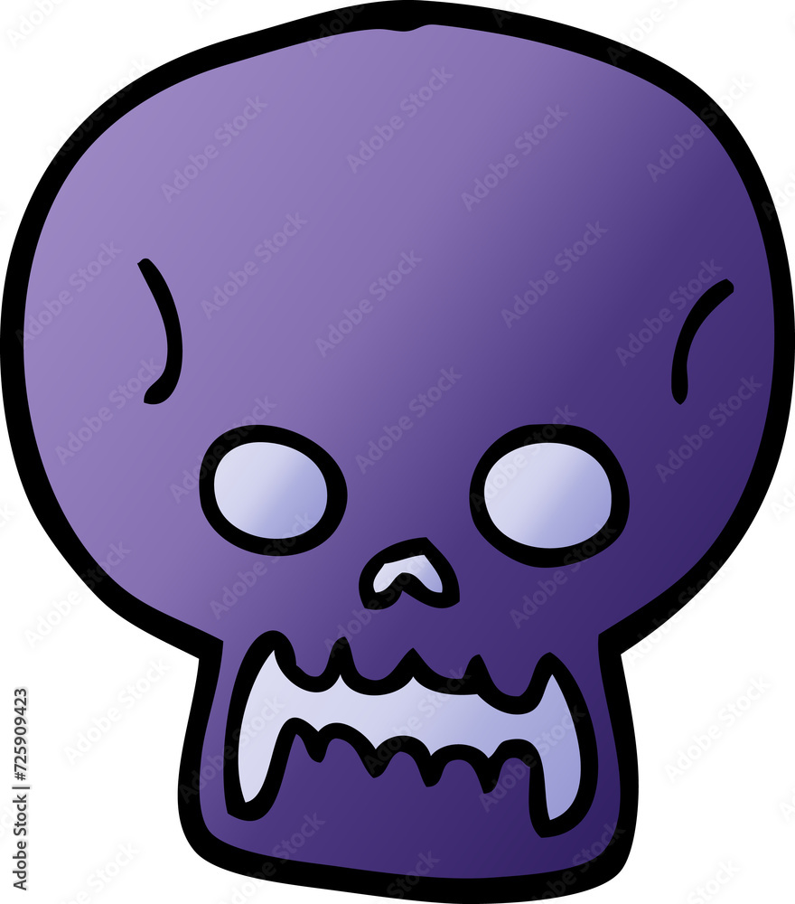 cartoon doodle halloween skull cartoon doodle halloween skull