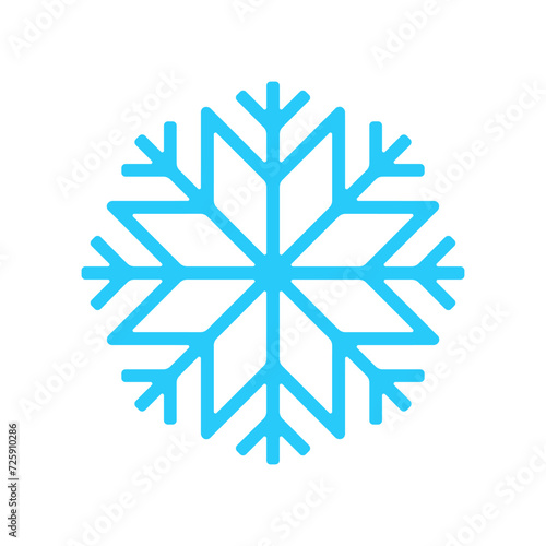 Snowflake vector icon isolated on white background