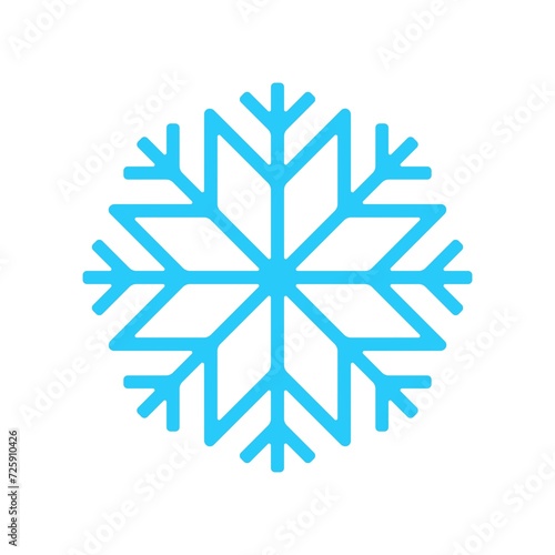 Snowflake icon isolated on white background