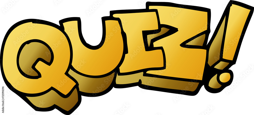 vector gradient illustration cartoon quiz sign vector gradient illustration cartoon quiz sign