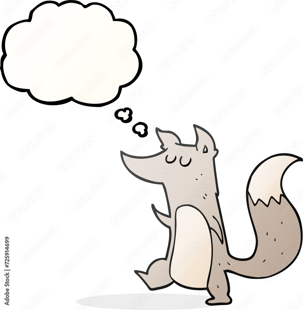 thought bubble cartoon little wolf thought bubble cartoon little wolf