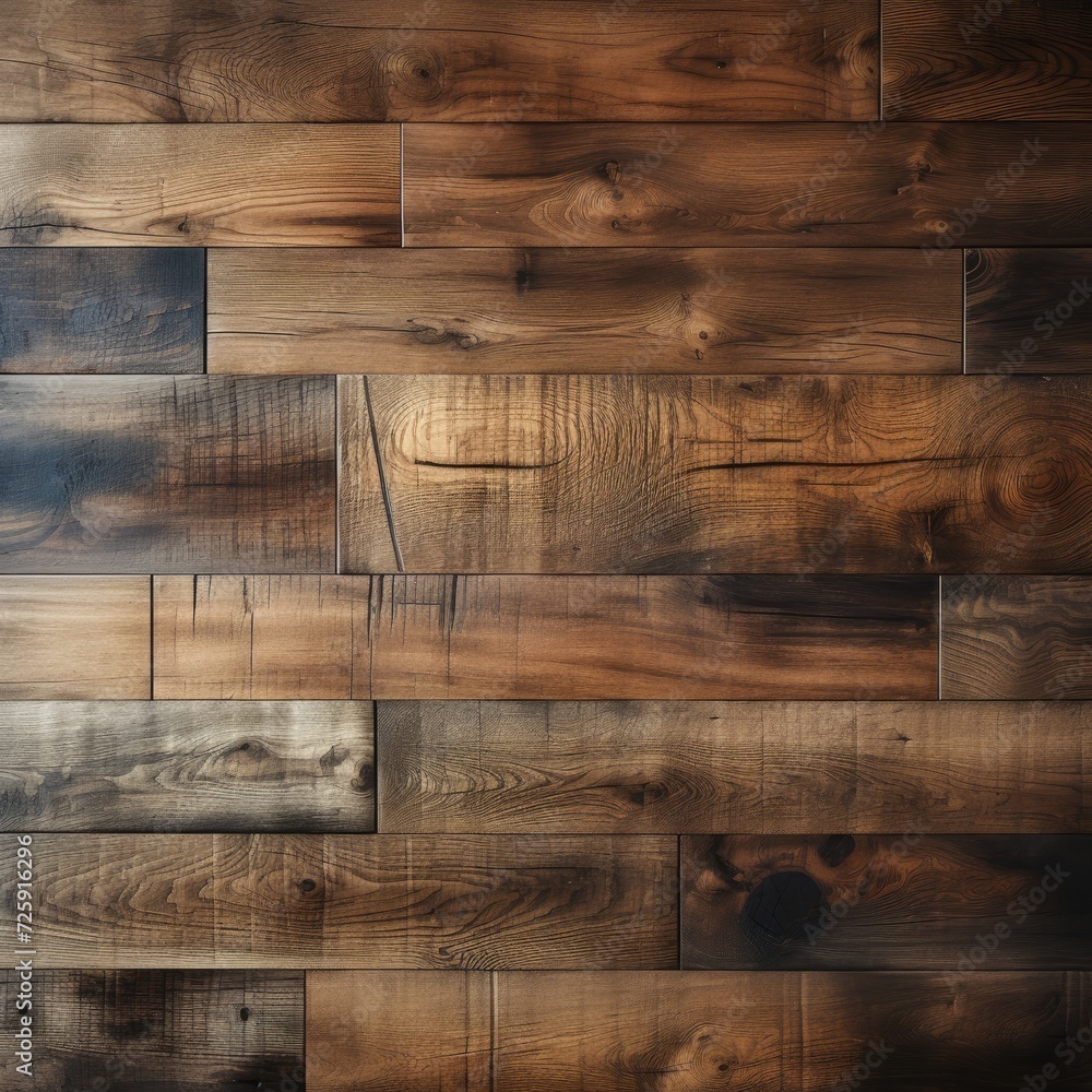 
Natural wooden parquet top view. Wooden flooring: brown parquet, laminate. Laquered parquet texture background. Bamboo parquet floor. - obrazy, fototapety, plakaty 