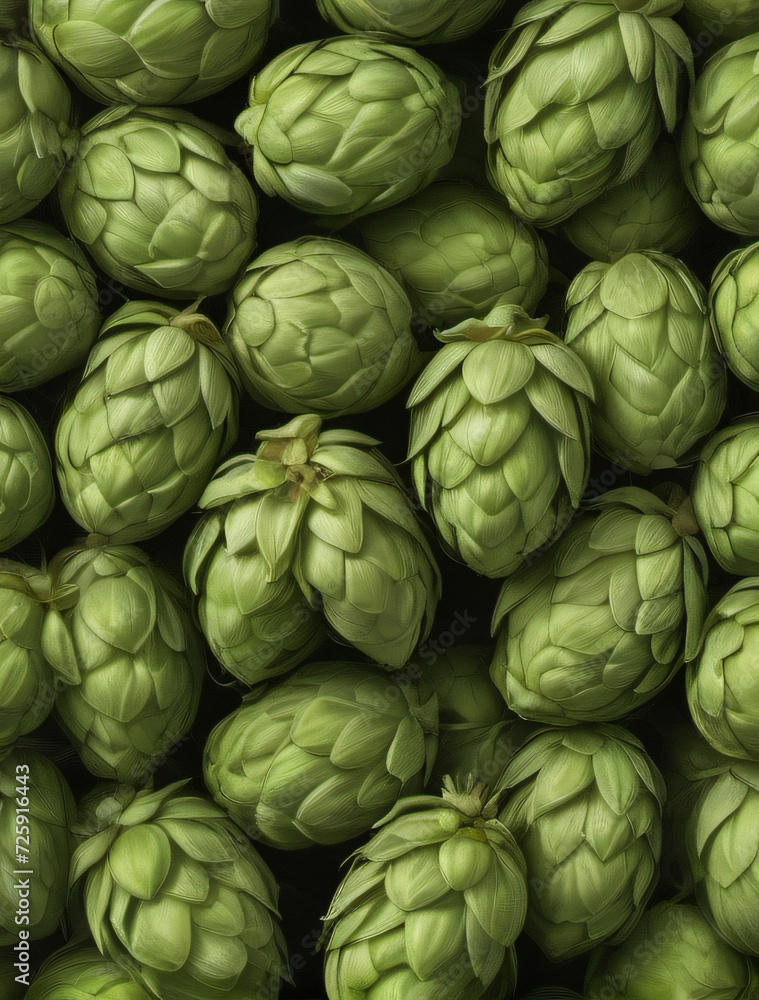 Fototapeta premium Photo Of Handdrawn Hops, Flavoring And Stability Agent In Beer.