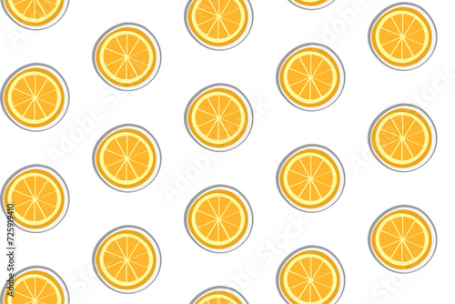 vector illustration of seamless pattern with lemons 