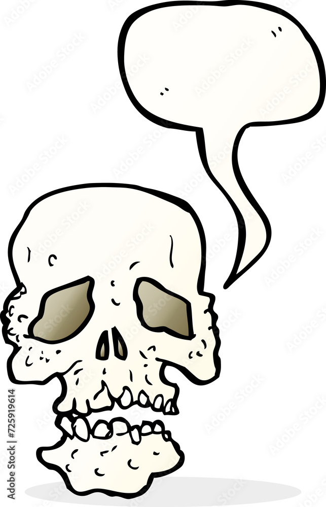 cartoon skull with speech bubble cartoon skull with speech bubble