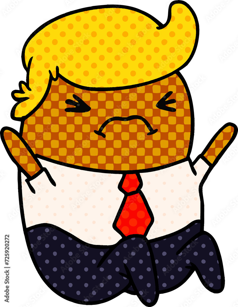 cartoon of a kawaii business man cartoon of a kawaii business man