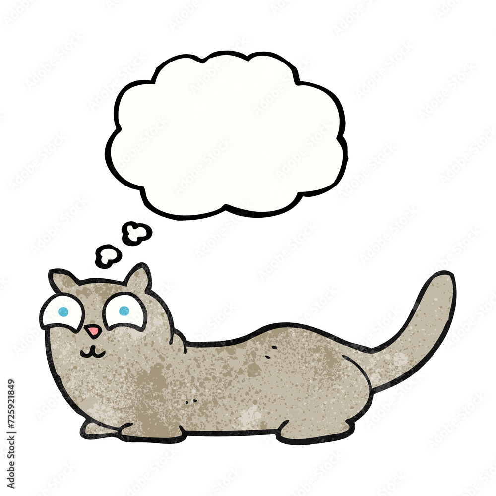 Obraz premium thought bubble textured cartoon cat