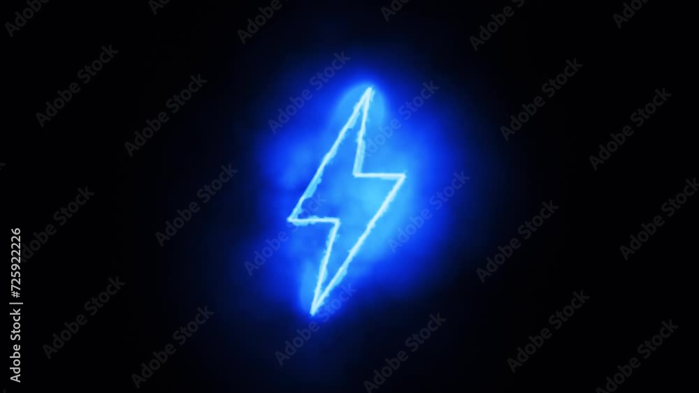 Thunderbolt symbol of mobile and computer technology, popular element of interface. Blue electrical style futuristic graphic element Thunderbolt symbol of mobile and computer technology, popular element of interface. Blue electrical style futuristic graphic element