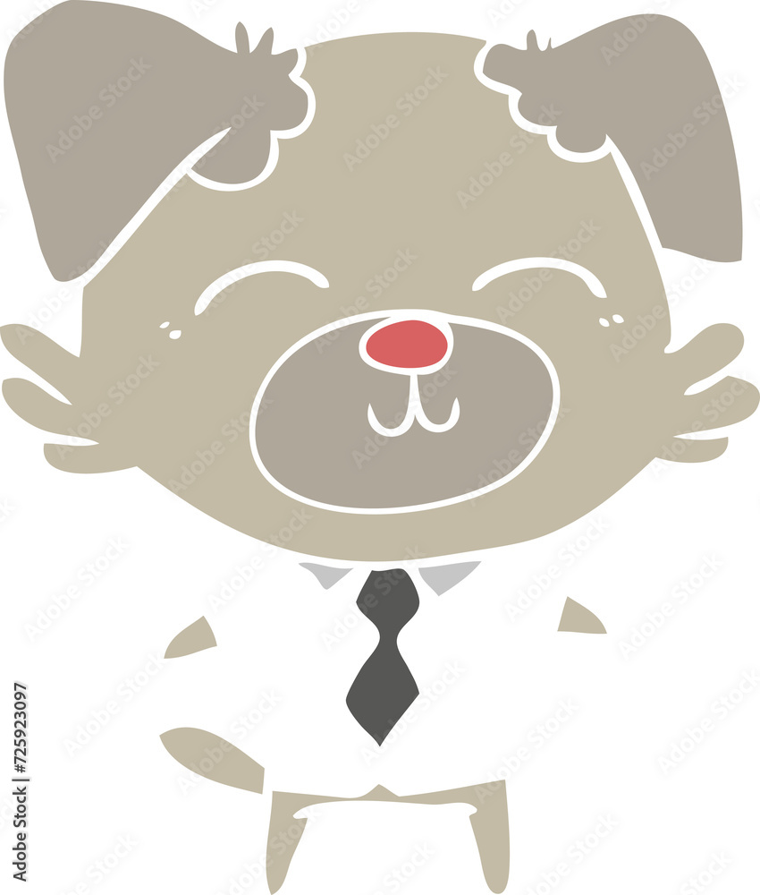 flat color style cartoon dog manager flat color style cartoon dog manager