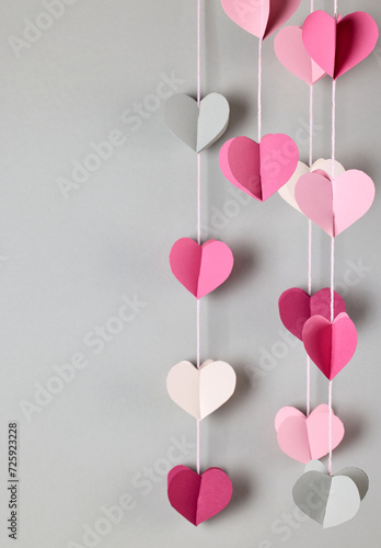 colorful decorative paper hearts
