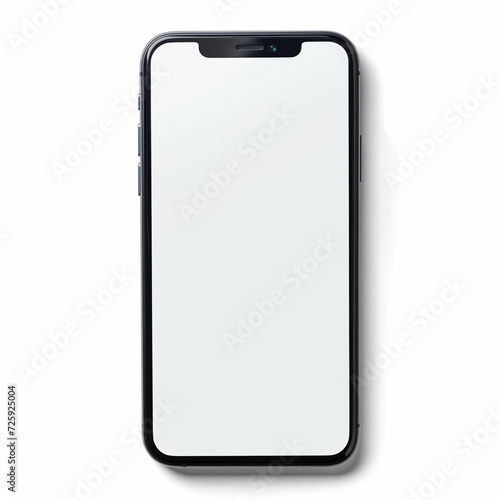 Smartphone blank screen isolate on white background.