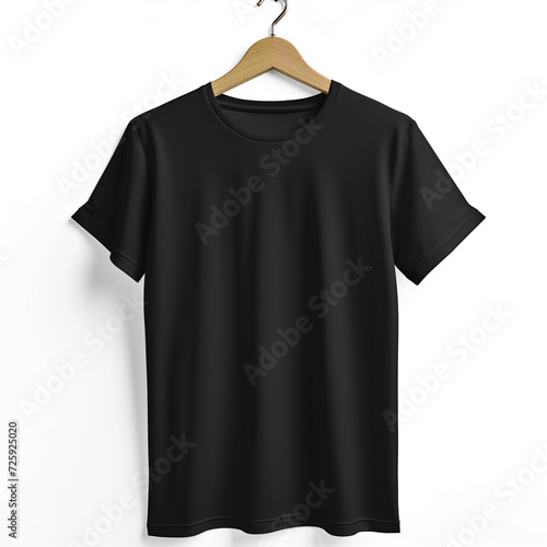 black t shirt isolate on white background