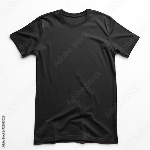 black t shirt isolate on white background