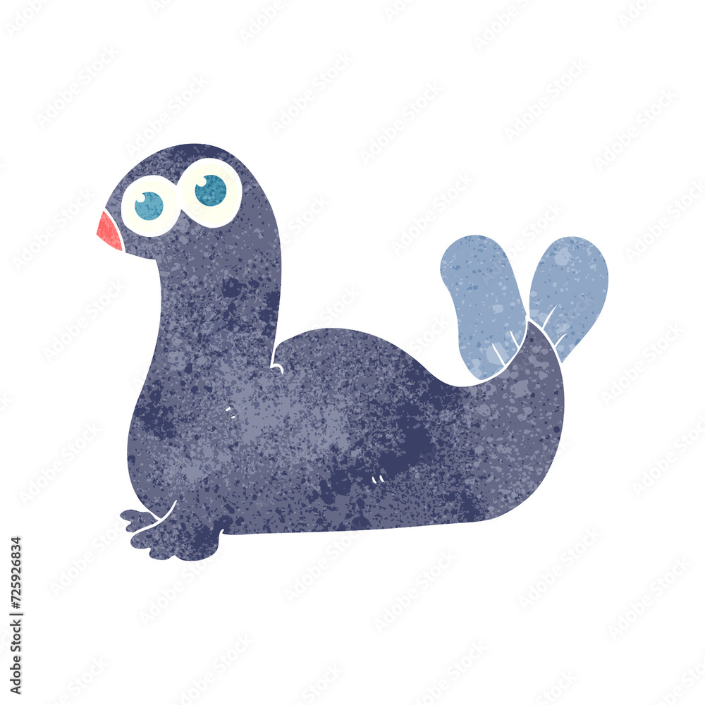 retro cartoon seal retro cartoon seal