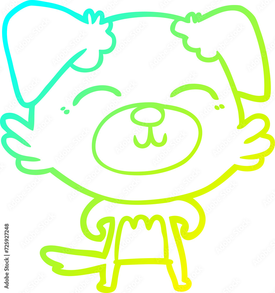cold gradient line drawing cartoon dog cold gradient line drawing cartoon dog