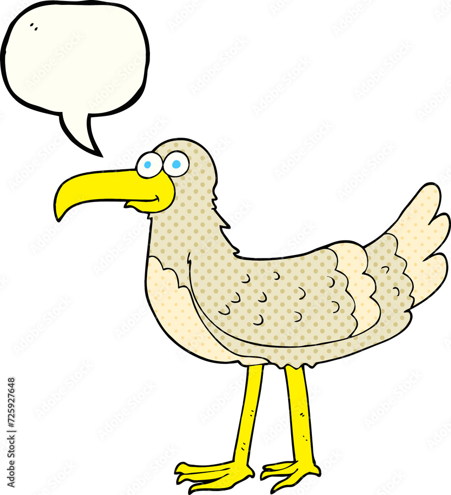 comic book speech bubble cartoon seagull comic book speech bubble cartoon seagull