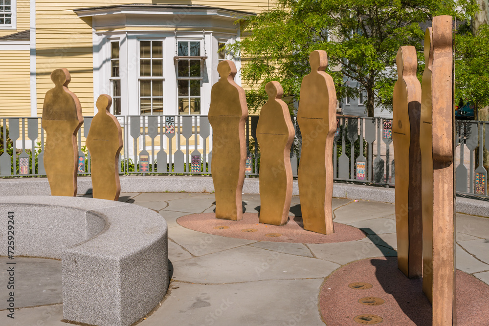 Portsmouth, NH, USA. July 12, 2023. Portsmouth African Burying Ground