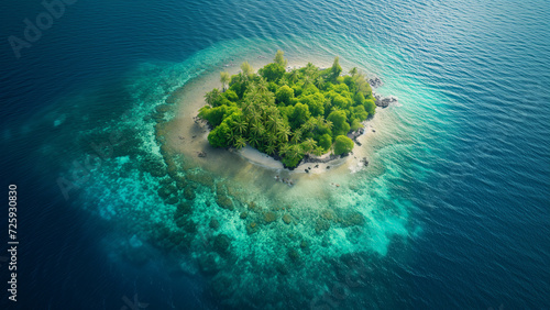 Island Jewel: A Stunning Aerial View of a Pacific Paradise
