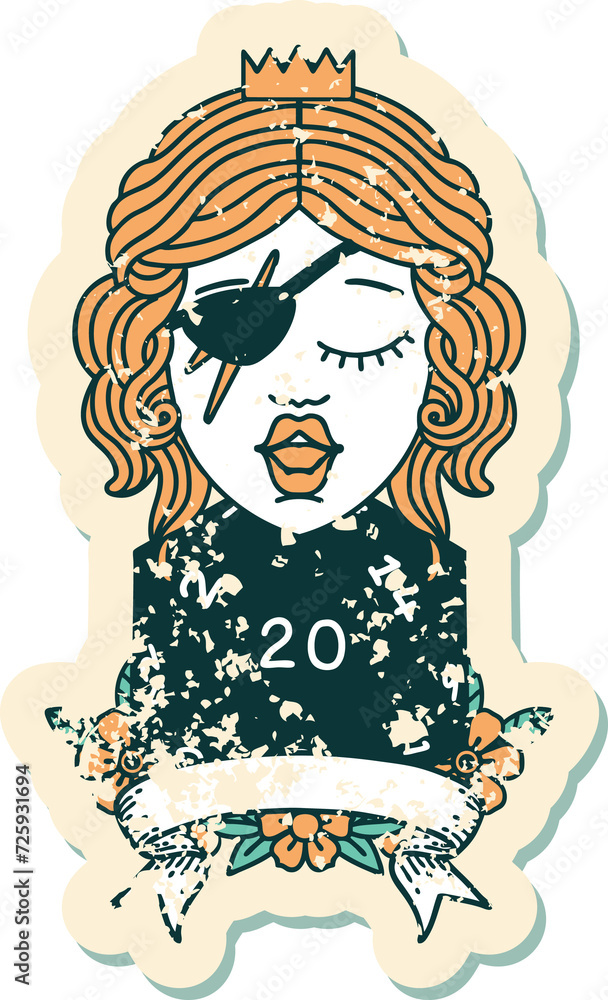 human rogue with natural 20 dice roll illustration human rogue with natural 20 dice roll illustration