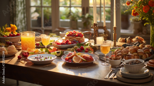 New Year s Day brunch at a sunlit kitchen table