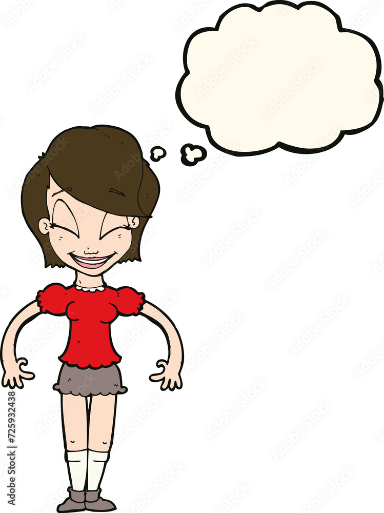 cartoon pretty woman with thought bubble cartoon pretty woman with thought bubble