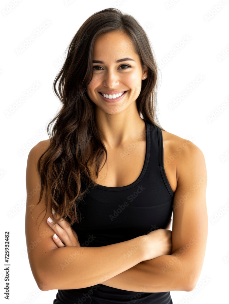 Professional woman fitness trainer transparent background Professional woman fitness trainer transparent background